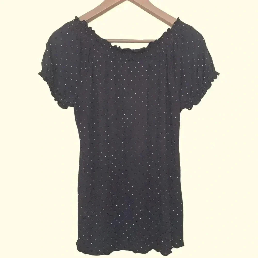 Alfani Intimates soft and stretchy pyjama top with elastic at collar and sleeves